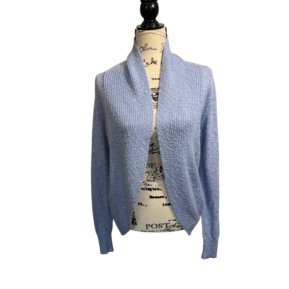 Kenneth Cole Knubby Open Cardigan Women XS Periwinkle